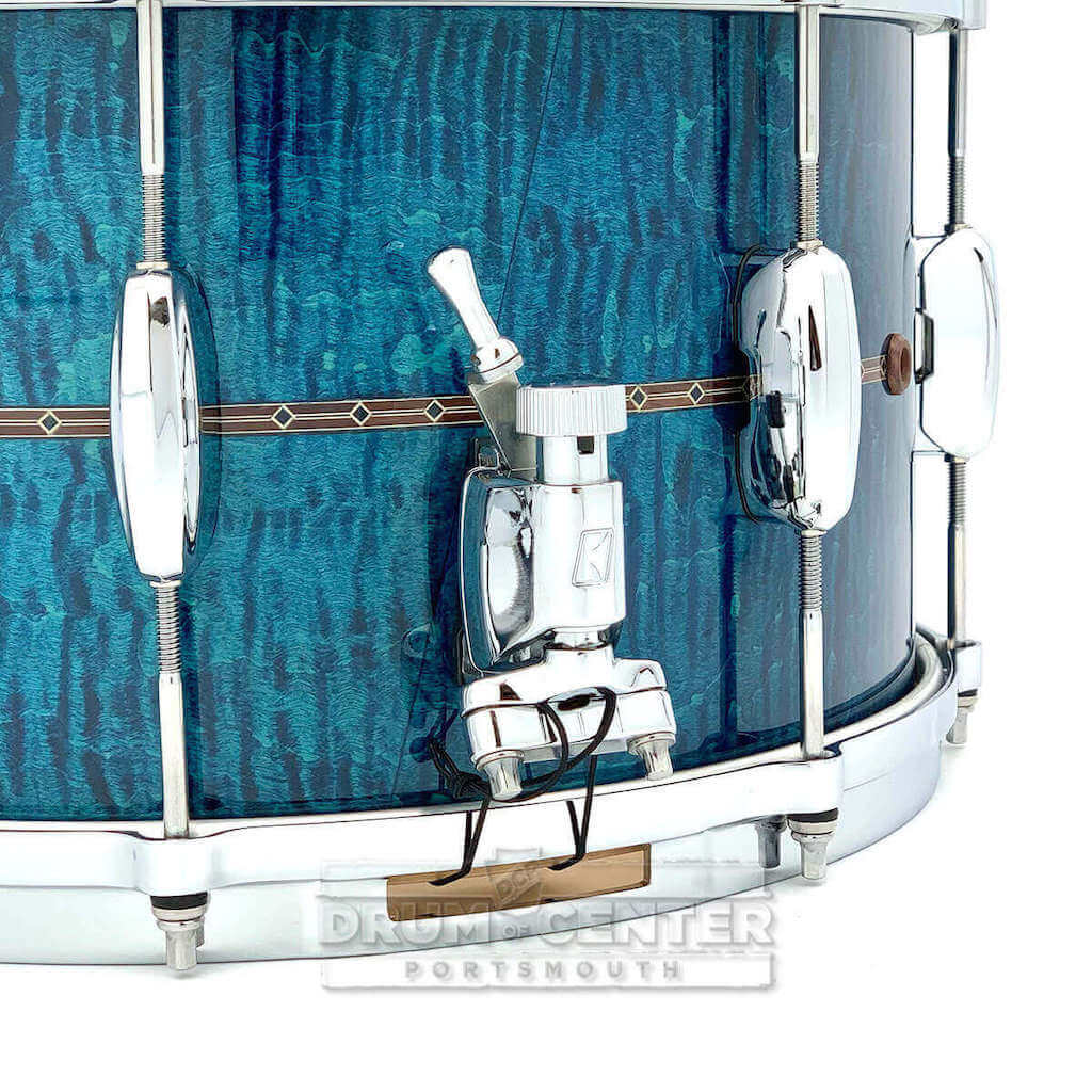 Tama Star Maple Snare Drum 14x8 Ocean Blue Curly Maple