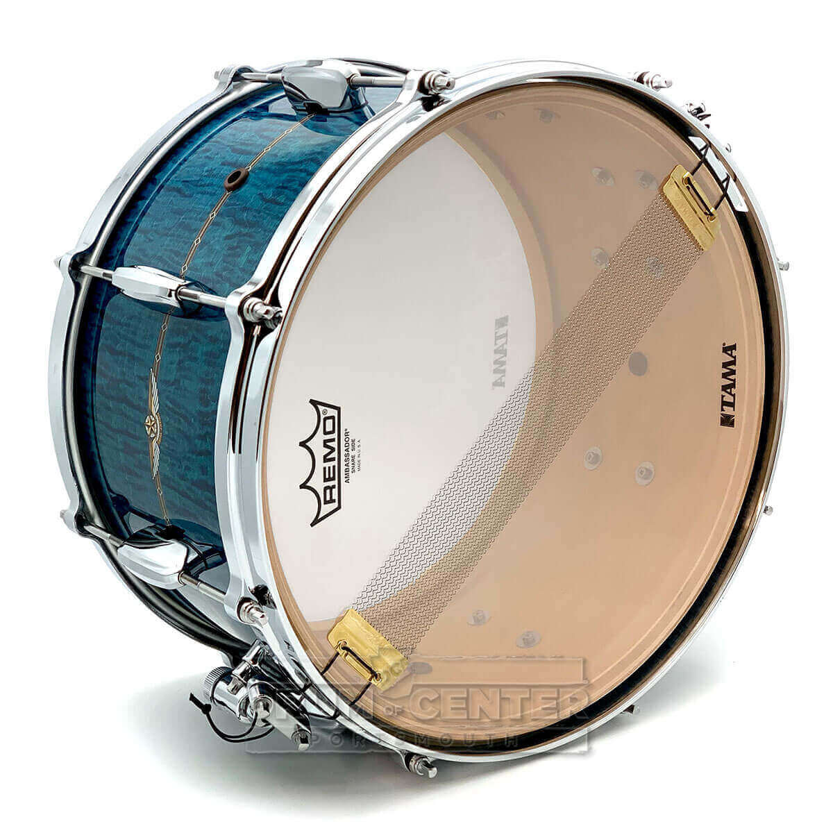 Tama Star Maple Snare Drum 14x8 Ocean Blue Curly Maple