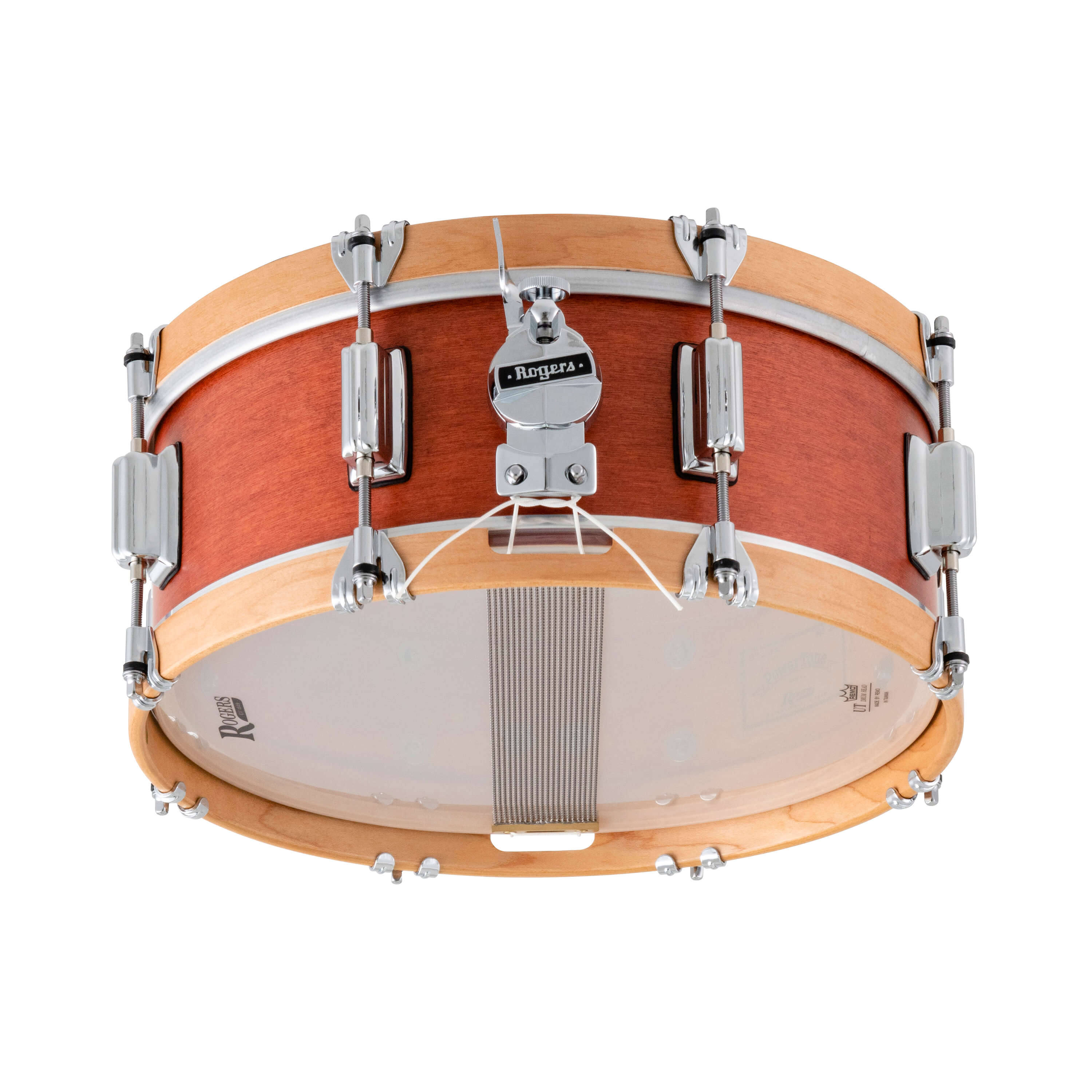Rogers Tower Wood Hoop Snare Drum 14x5 Satin Red Mahogany - Drum Center Of Portsmouth