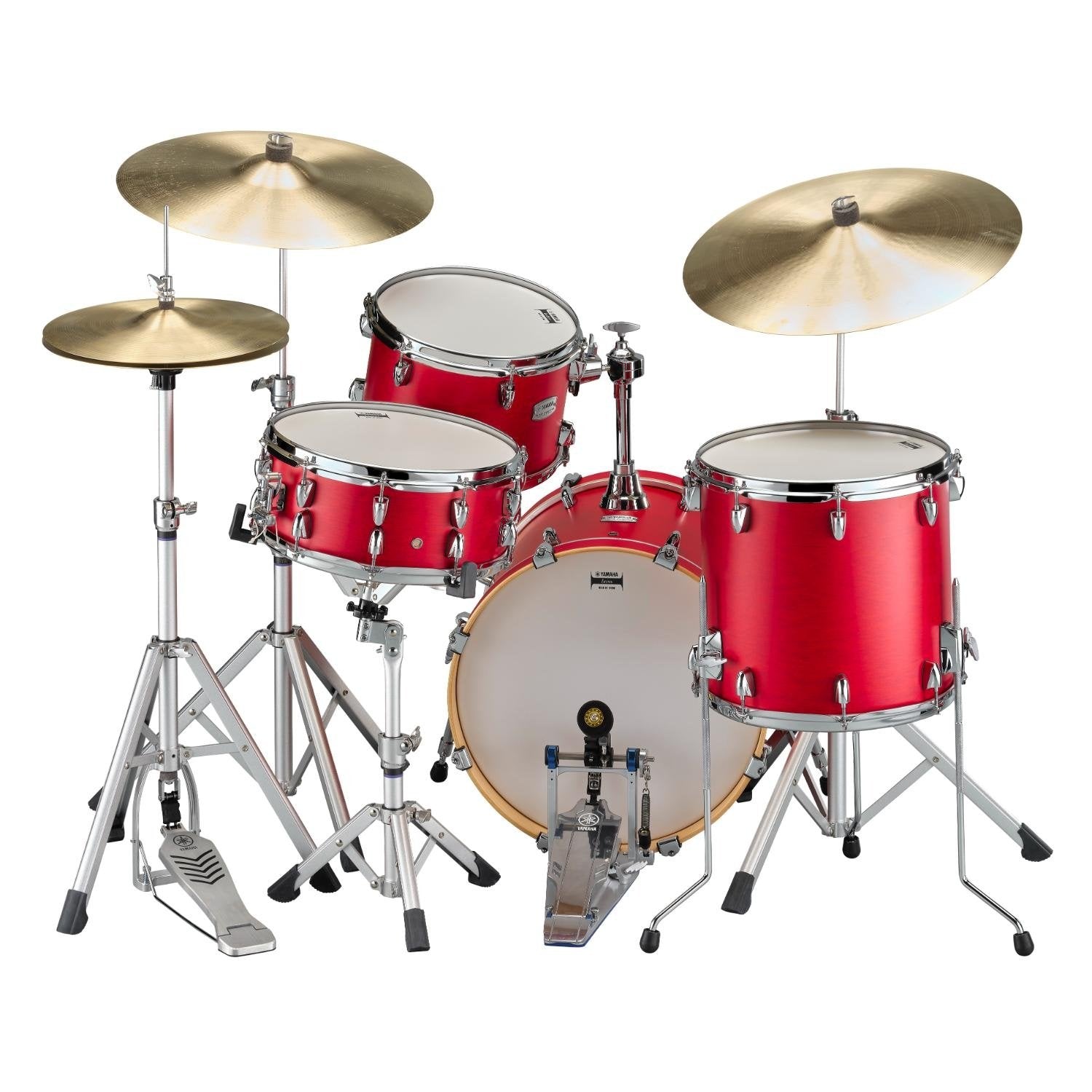 Yamaha Tour Custom Maple 3pc Drum Set Candy Apple Satin - Drum Center Of Portsmouth