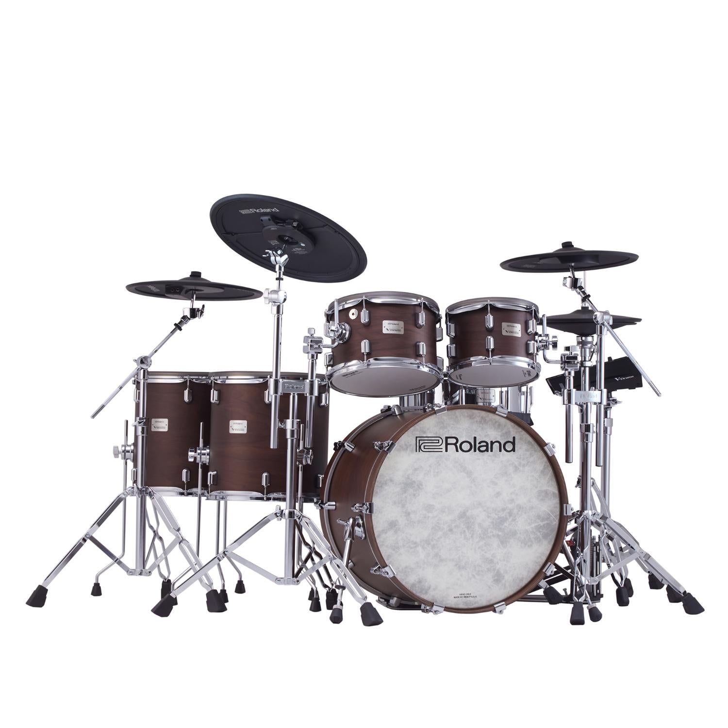 Roland VAD716 V-Drums Acoustic Design 716 Drum Set Satin Walnut