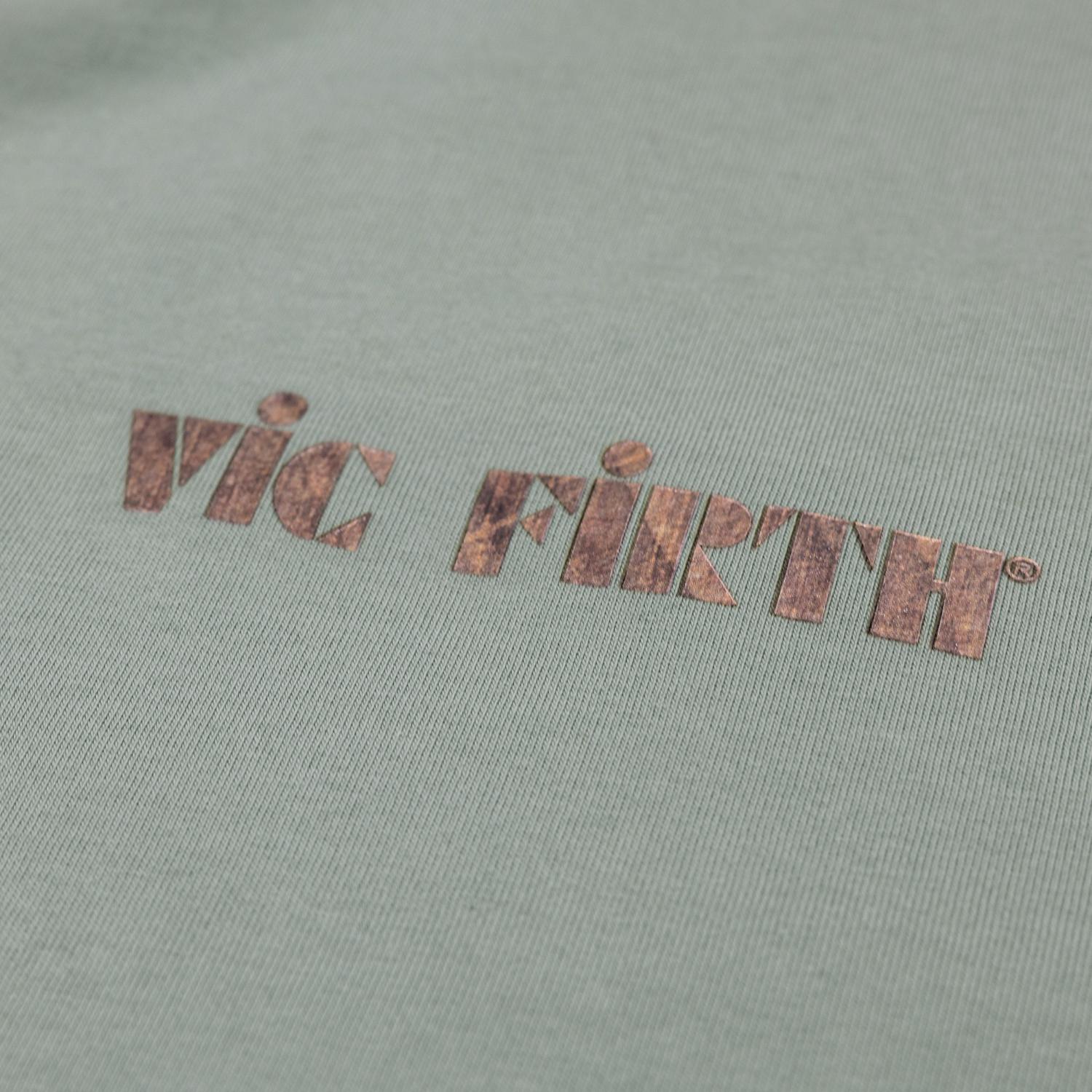 Vic Firth Limited Edition Woodgrain T-Shirt Sage, Large - Drum Center Of Portsmouth