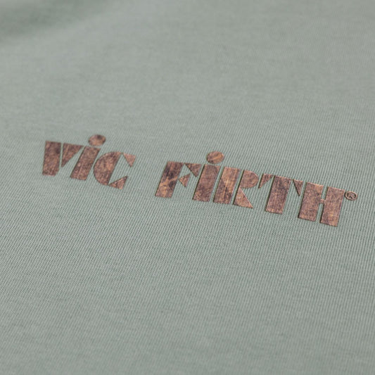 Vic Firth Limited Edition Woodgrain T-Shirt Sage, XX-Large - Drum Center Of Portsmouth