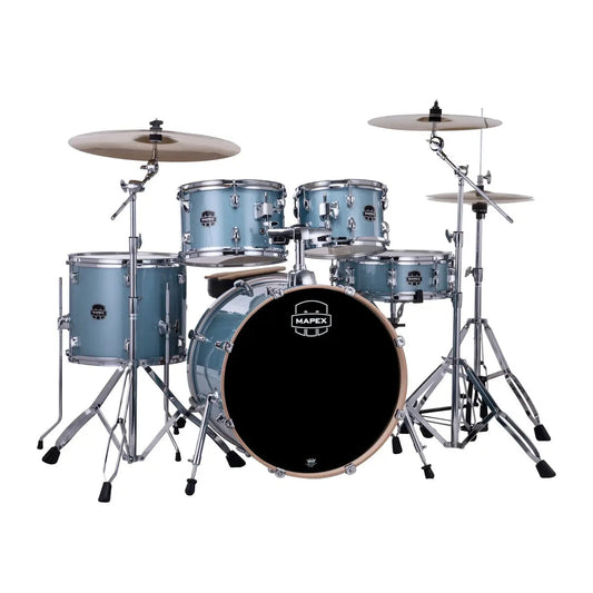 Mapex Venus 5pc Complete Drum Set w/20BD Aqua Blue Sparkle