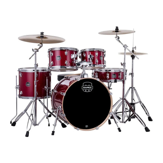 Mapex Venus 5pc Complete Drum Set w/20BD Crimson Red Sparkle
