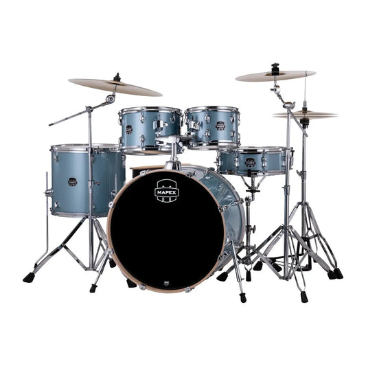 Mapex Venus 5pc Complete Drum Set w/22BD Aqua Blue Sparkle
