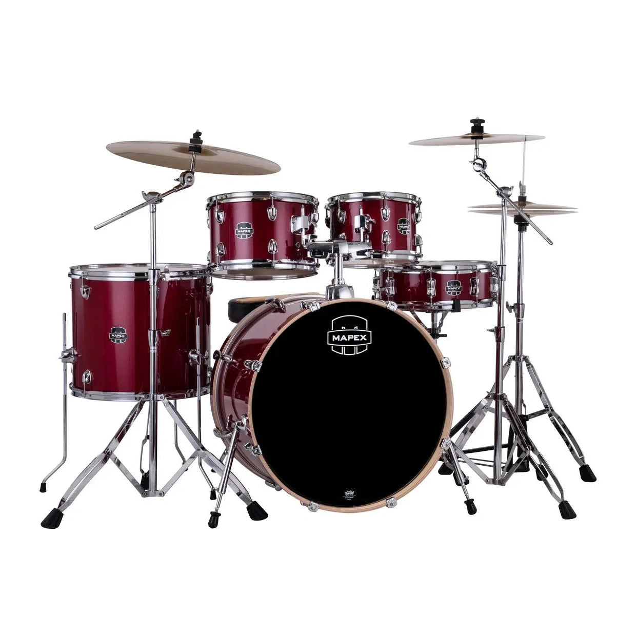 Mapex Venus 5pc Complete Drum Set w/22BD Crimson Red Sparkle