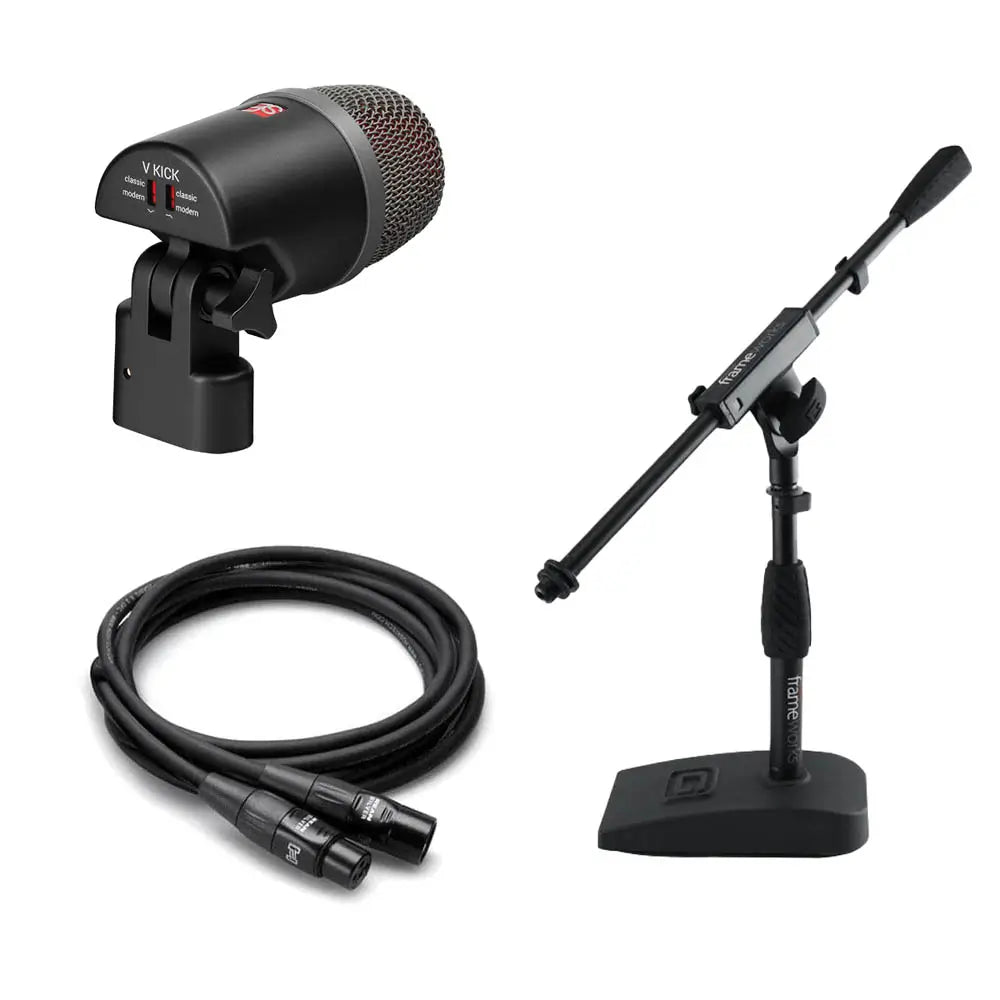 sE Electronics V KICK Bass Drum Mic/Stand/Cable Standard Bundle #2 - Drum Center Of Portsmouth
