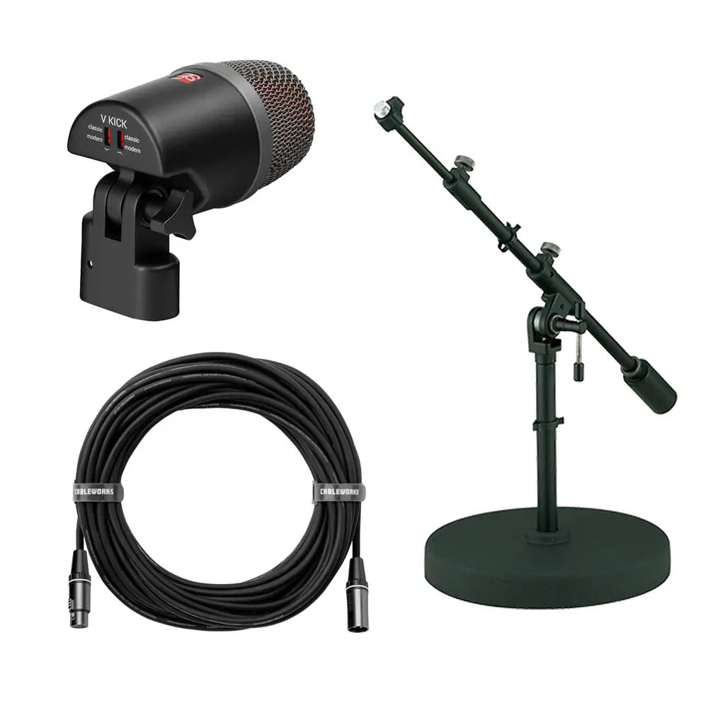 sE Electronics V KICK Bass Drum Mic/Stand/Cable Pro Bundle - Drum Center Of Portsmouth