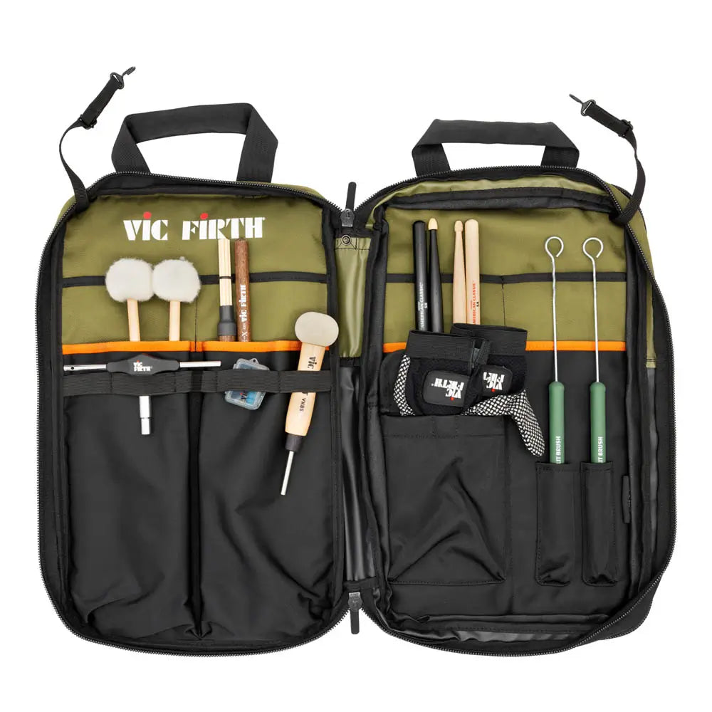 Vic Firth Professional Stick Bag Green/Black - Drum Center Of Portsmouth