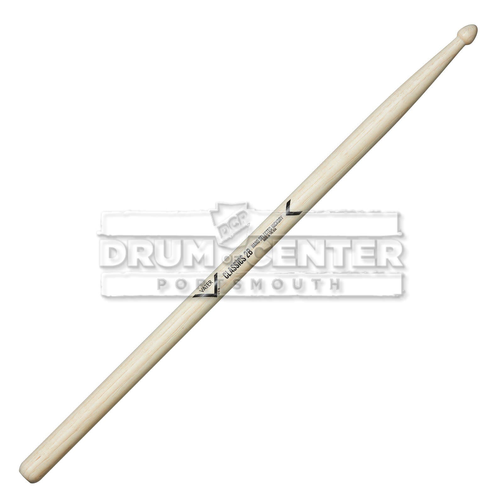 Vater American Hickory Classics 2B Wood Tip Drum Sticks