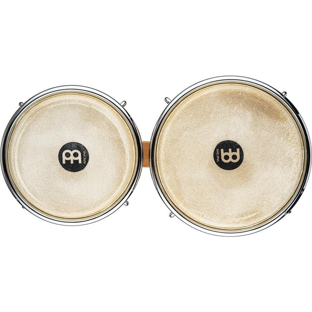 Meinl Wood Bongo Super Natural Matte Chrome Plated Hardware 6 3/4 & 8 - Drum Center Of Portsmouth