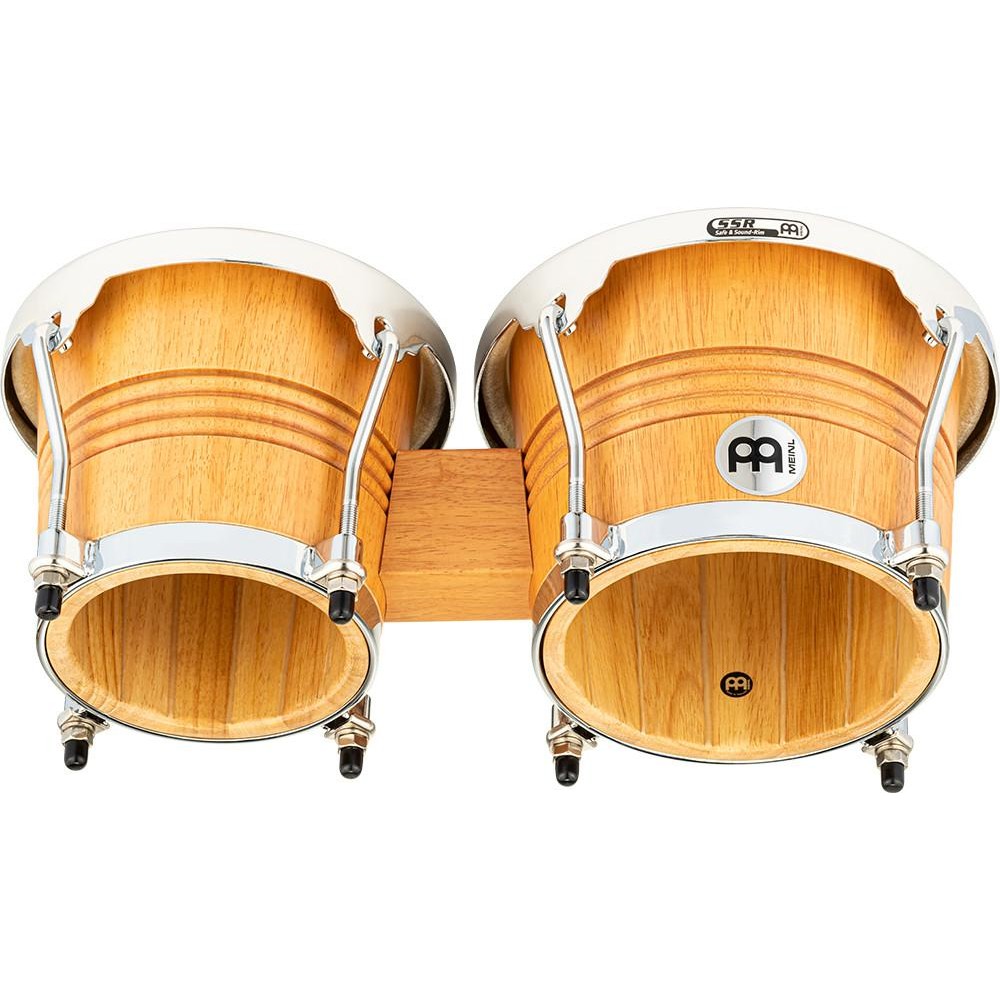 Meinl Wood Bongo Super Natural Matte Chrome Plated Hardware 6 3/4 & 8 - Drum Center Of Portsmouth