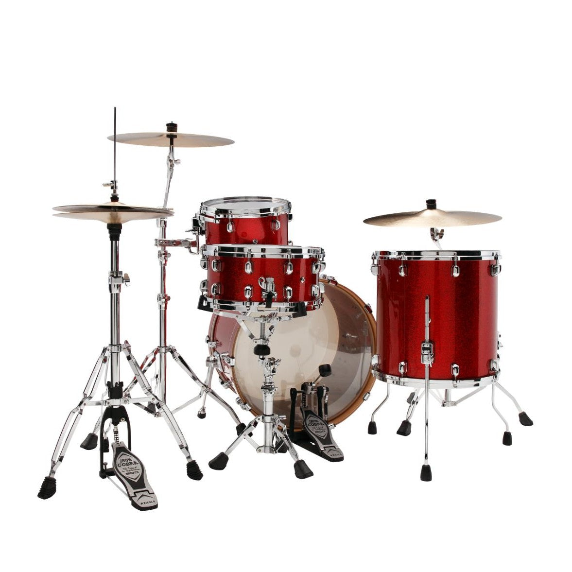 Tama Starclassic Walnut/Birch 3pc Drum Set Garnet Red Sparkle - Drum Center Of Portsmouth