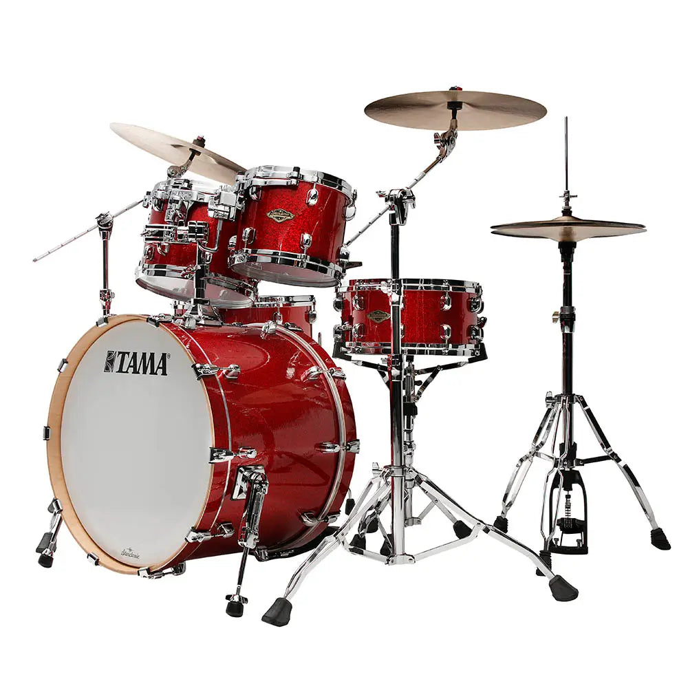 Tama Starclassic Walnut/Birch 4pc Drum Set Garnet Red Sparkle - Drum Center Of Portsmouth