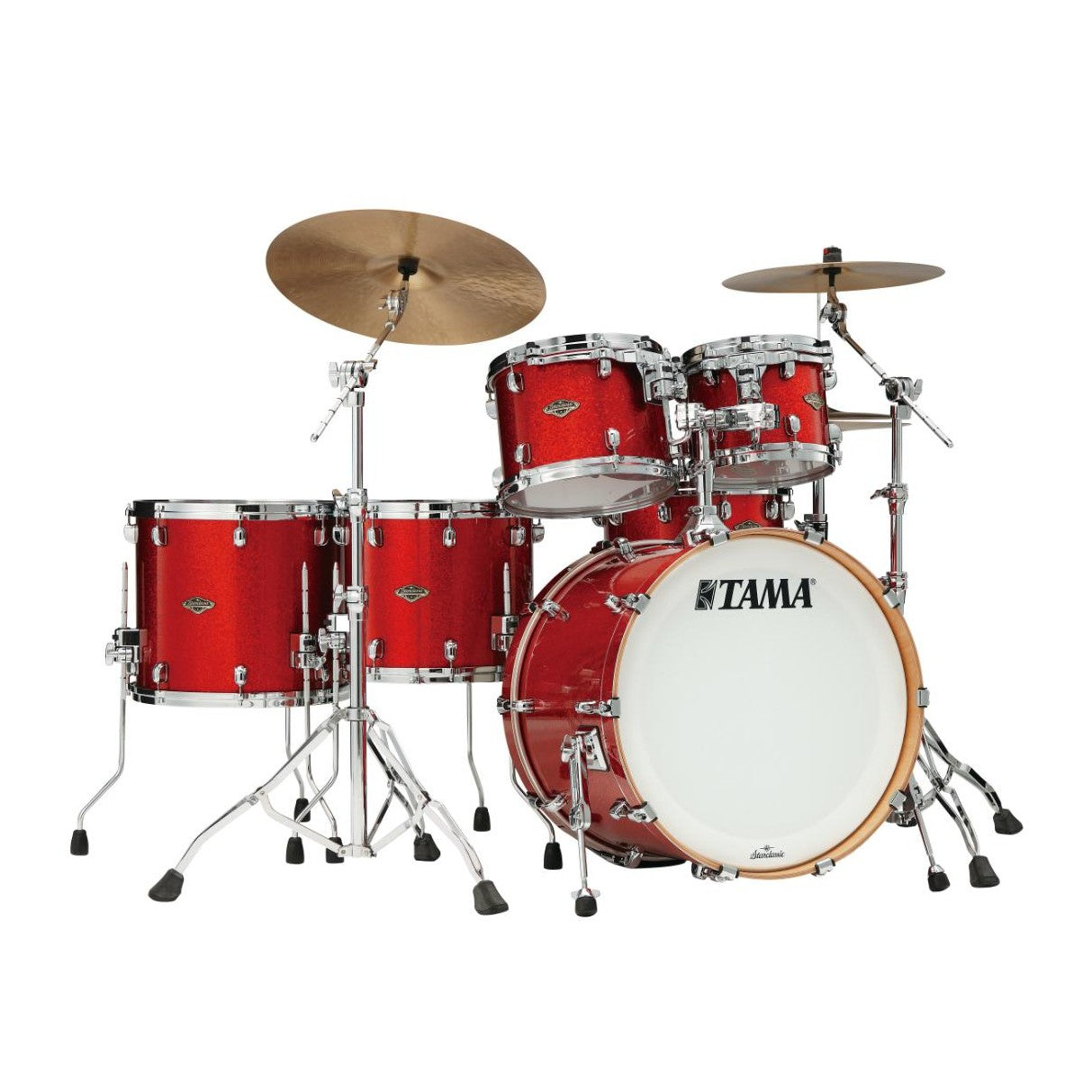Tama Starclassic Walnut/Birch 5pc Drum Set Garnet Red Sparkle - Drum Center Of Portsmouth