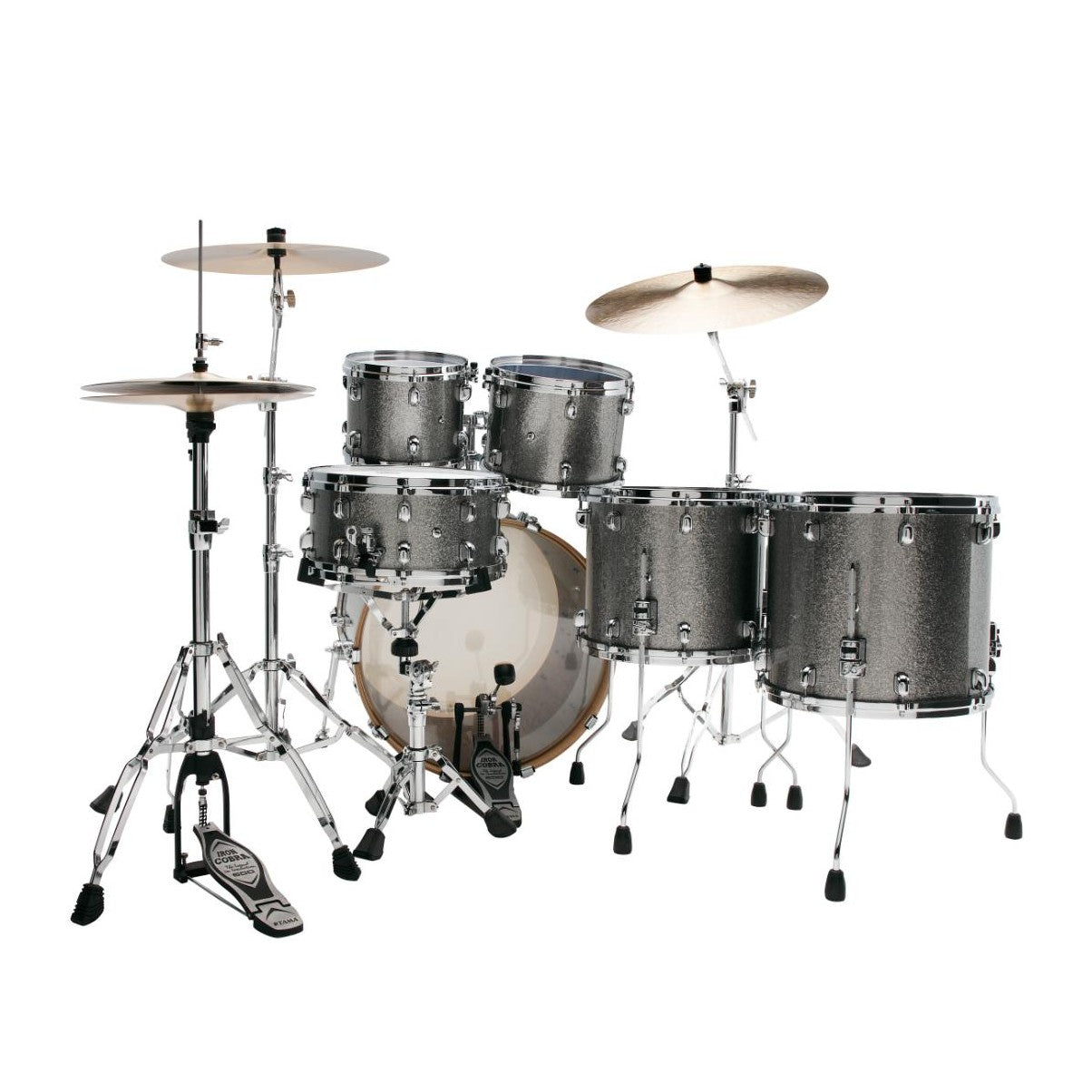 Tama Starclassic Walnut/Birch 5pc Drum Set Smoked Silver Sparkle - Drum Center Of Portsmouth