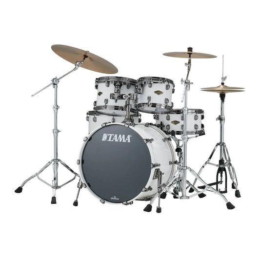Tama Starclassic Walnut/Birch 4pc Drum Set Piano White w/Black Hardware - DCP Exclusive! - Drum Center Of Portsmouth