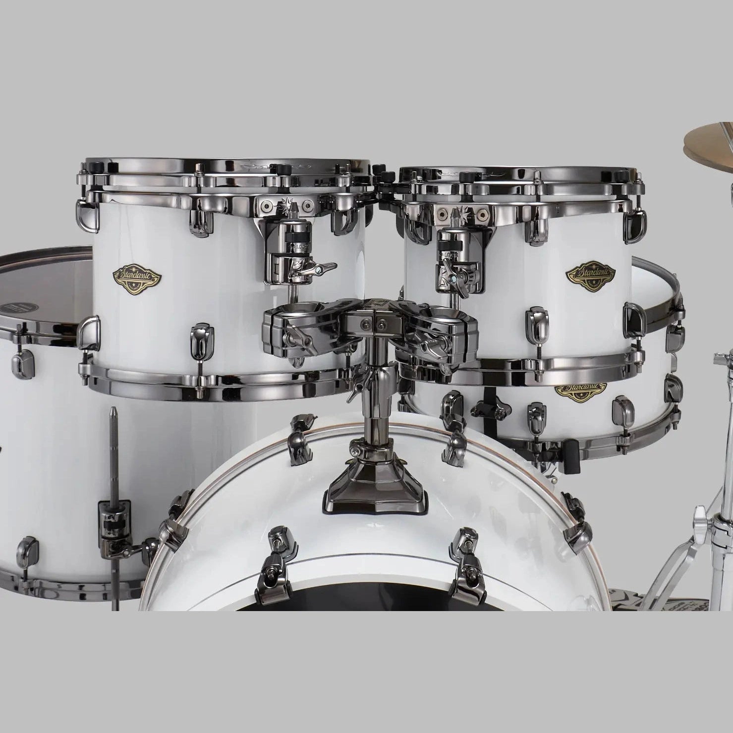 Tama Starclassic Walnut/Birch 4pc Drum Set Piano White w/Black Hardware - DCP Exclusive! - Drum Center Of Portsmouth