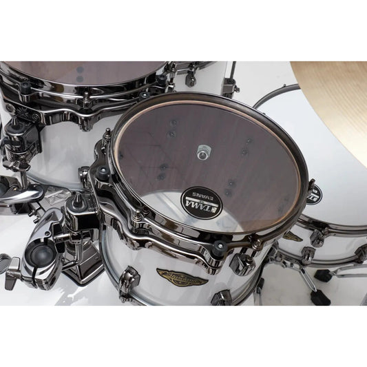 Tama Starclassic Walnut/Birch 4pc Drum Set Piano White w/Black Hardware - DCP Exclusive! - Drum Center Of Portsmouth