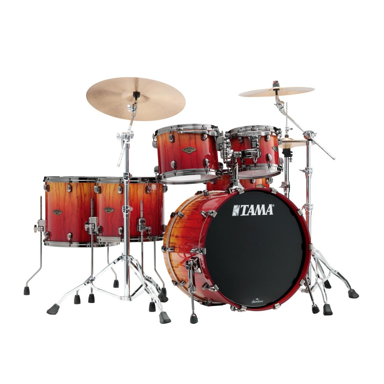 Tama Starclassic Walnut/Birch 5pc Drum Set w/22BD Vermillion Bosse Fonce Fade