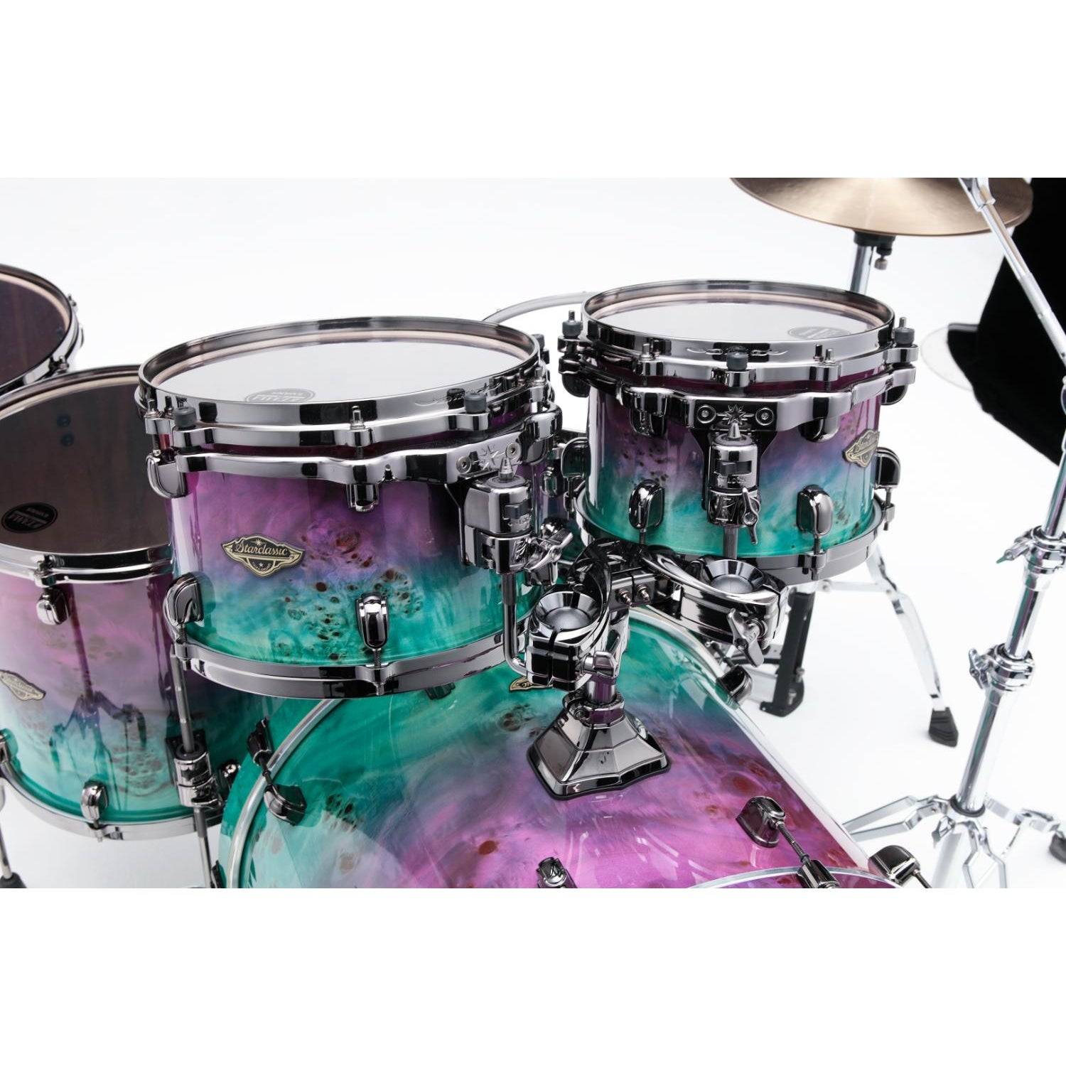 Tama Starclassic Walnut/Birch 5pc Drum Set w/22BD Nebula Mappa Burl Fade - Drum Center Of Portsmouth
