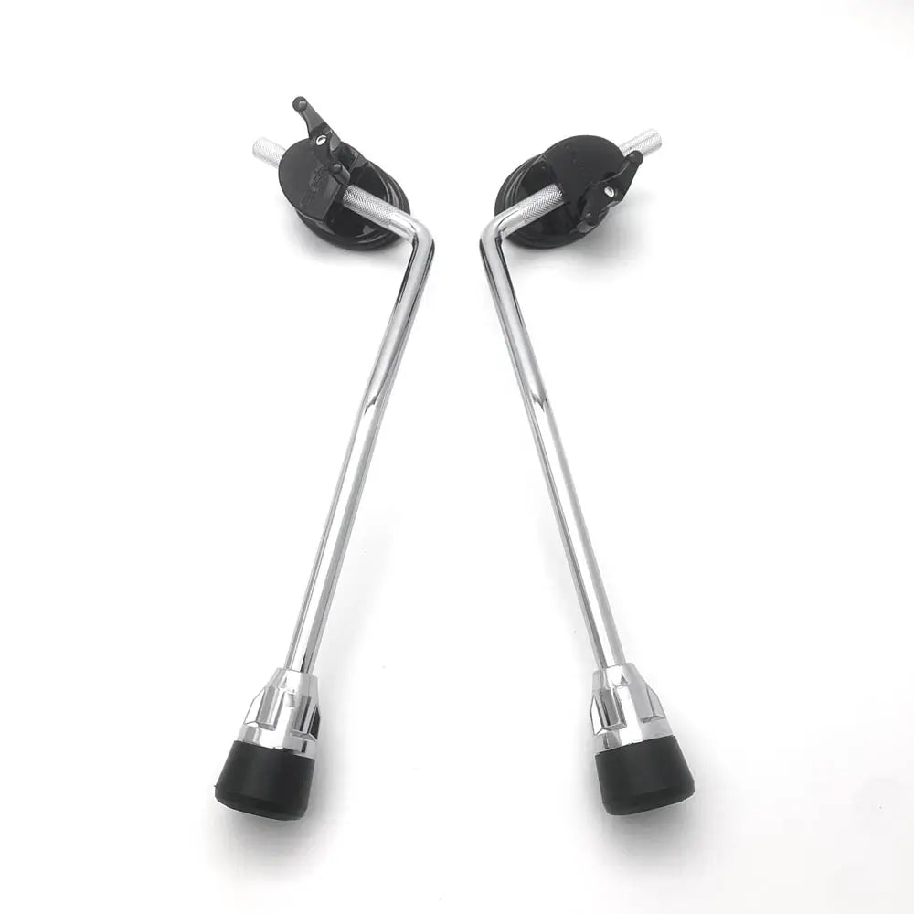 Crush Vintage-Style Bass Drum Spur Set, Chrome w/Brackets - Drum Center Of Portsmouth