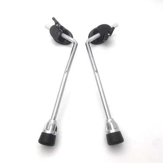 Crush Vintage-Style Bass Drum Spur Set, Chrome w/Brackets - Drum Center Of Portsmouth