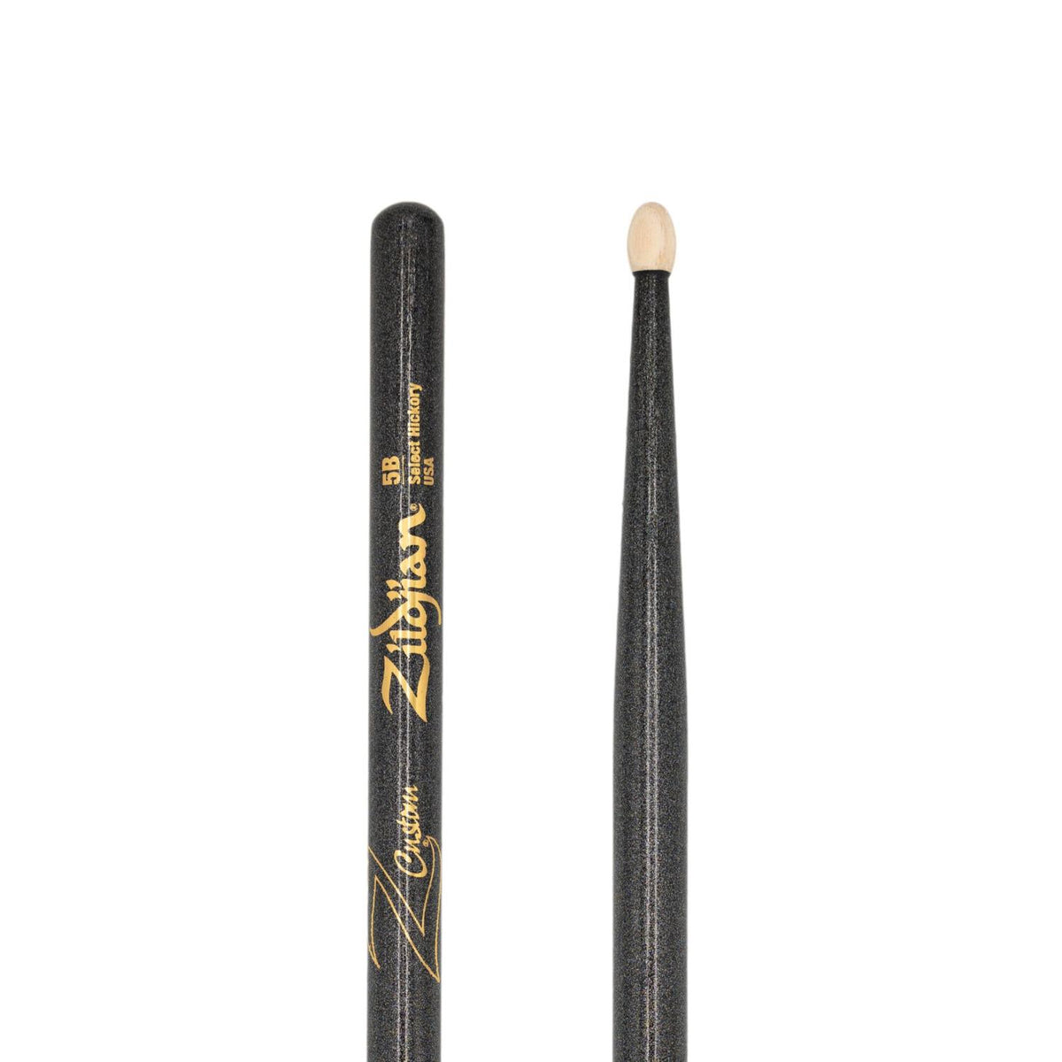 Z Sticks Zildjian Z Custom Limited Edition Drum Sticks 5B Black Chroma, Wood Ti