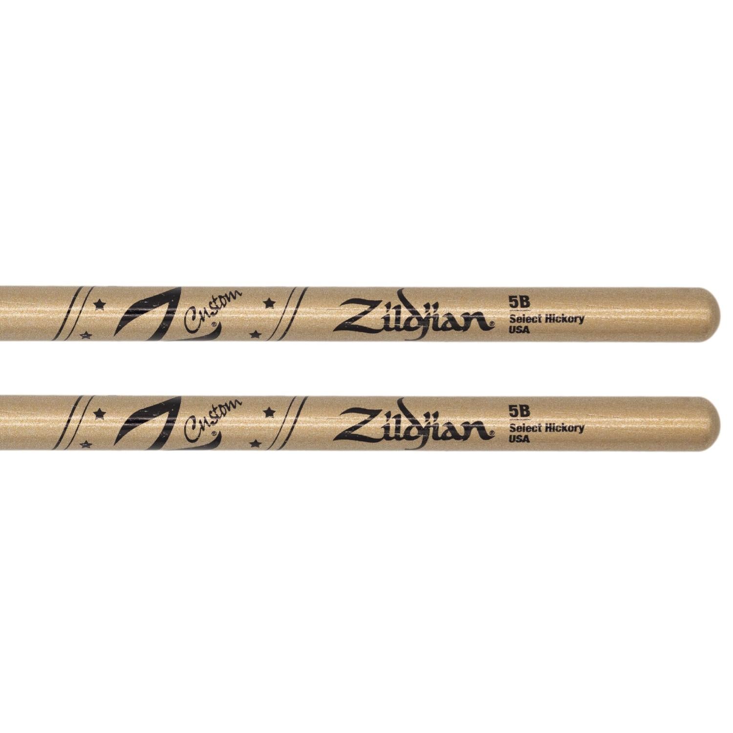 Zildjian Z Custom Limited Edition Drum Sticks 5B Gold Chroma, Wood Tip - Drum Center Of Portsmouth