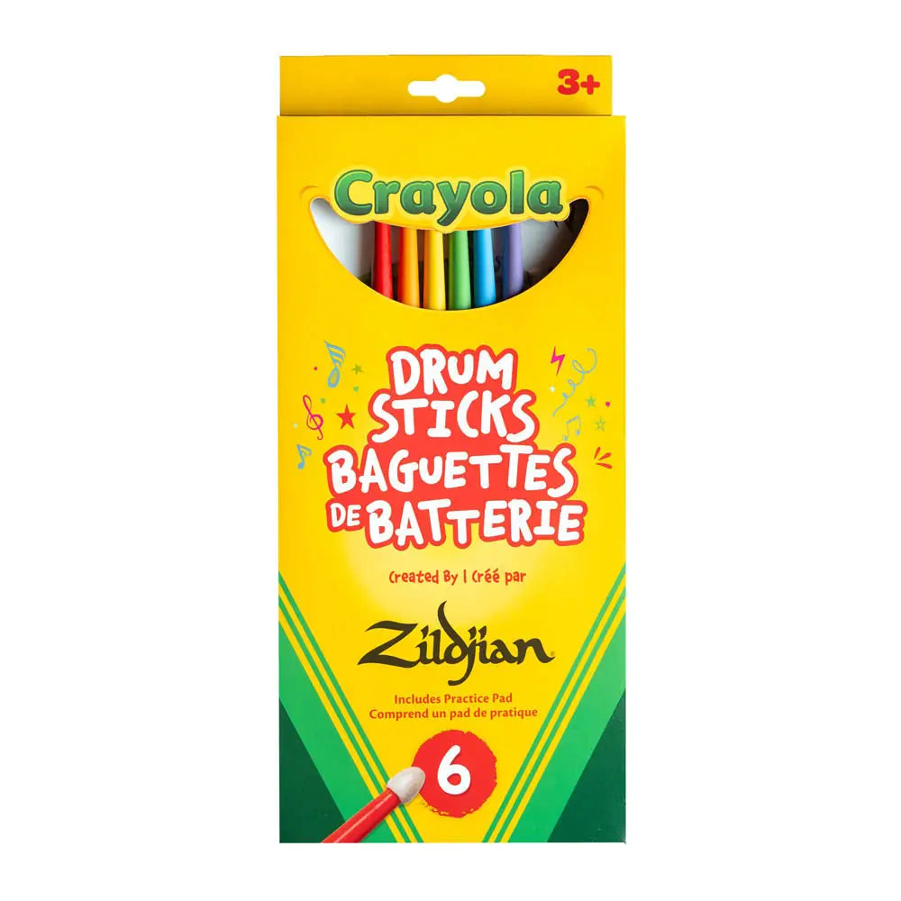 Zildjian x Crayola Kids Drum Sticks 6pack + Pad - Drum Center Of Portsmouth