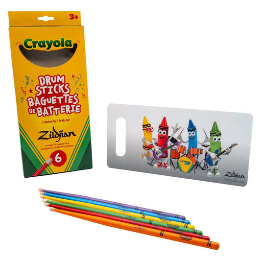 Zildjian x Crayola Kids Drum Sticks 6pack + Pad - Drum Center Of Portsmouth