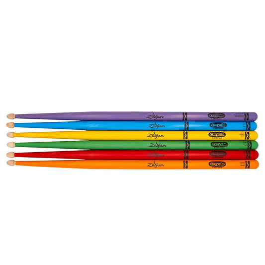 Zildjian x Crayola Kids Drum Sticks 6pack + Pad - Drum Center Of Portsmouth