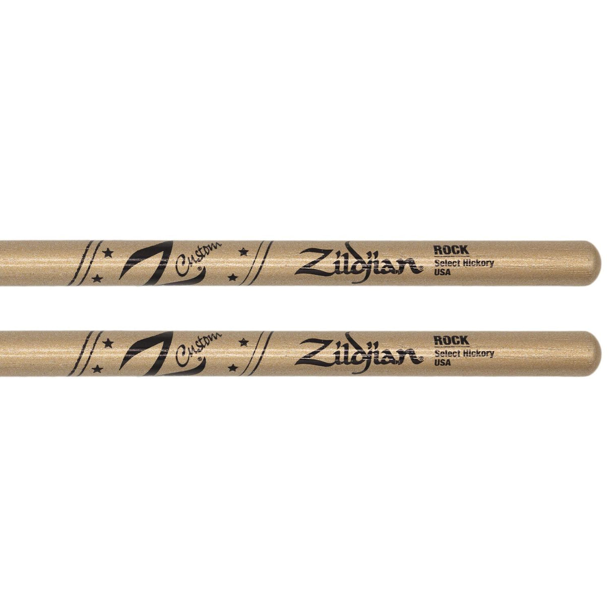 Zildjian Z Custom Limited Edition Drum Sticks ROCK Gold Chroma, Wood Tip - Drum Center Of Portsmouth