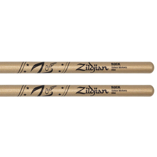Zildjian Z Custom Limited Edition Drum Sticks ROCK Gold Chroma, Wood Tip - Drum Center Of Portsmouth