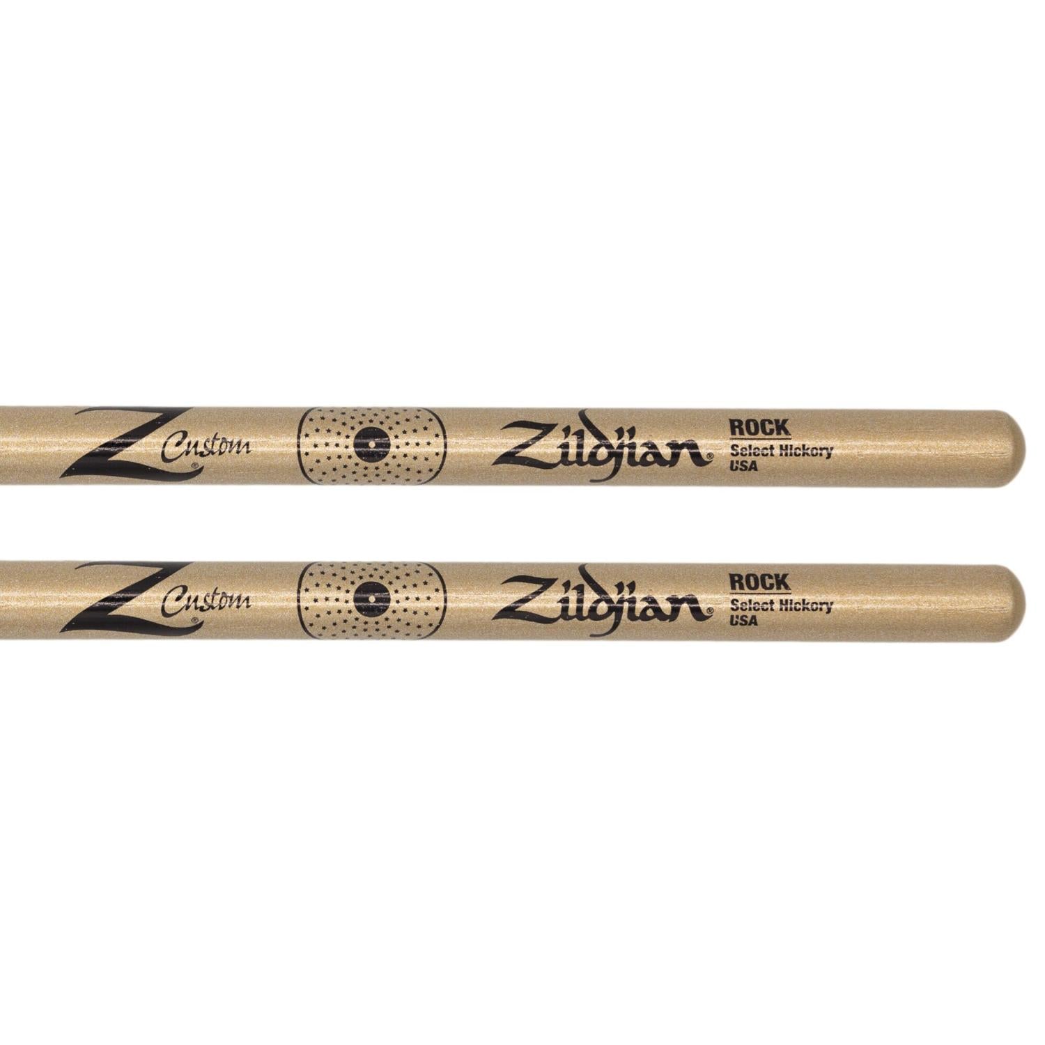 Zildjian Z Custom Limited Edition Drum Sticks ROCK Gold Chroma, Nylon Tip - Drum Center Of Portsmouth