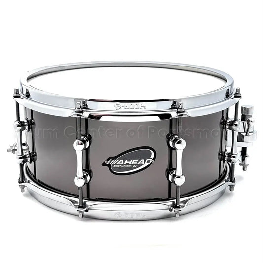 Ahead 3mm Cast Bell Brass Snare Drum 13x6 Black Chrome w/Trick Throw - Drum Center Of Portsmouth