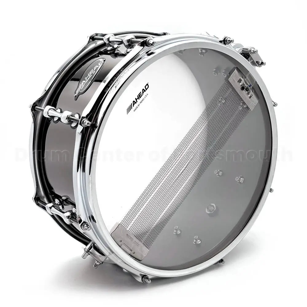 Ahead 3mm Cast Bell Brass Snare Drum 13x6 Black Chrome w/Trick Throw - Drum Center Of Portsmouth