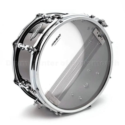 Ahead 3mm Cast Bell Brass Snare Drum 13x6 Black Chrome w/Trick Throw - Drum Center Of Portsmouth
