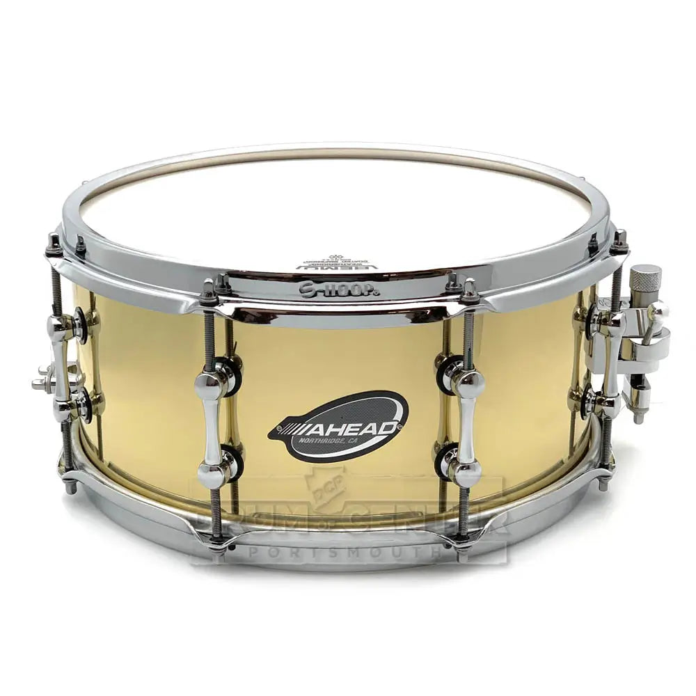 Ahead 3mm Cast Bell Brass Snare Dum 13x6 Polished w/Trick Throw-Off - Drum Center Of Portsmouth