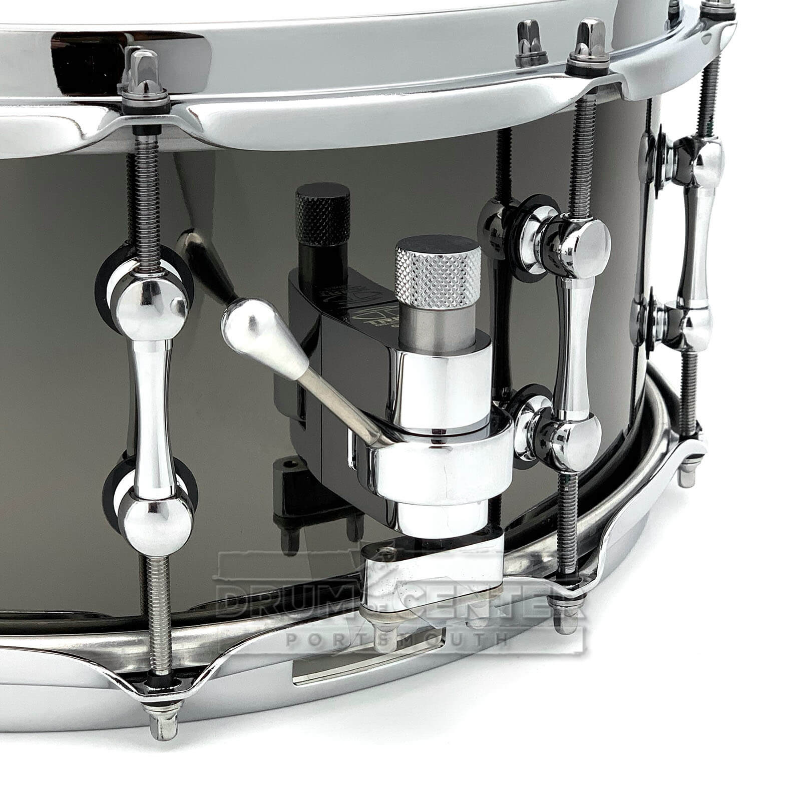 Ahead 3mm Cast Bell Brass Snare Drum 14x6 Black Chrome w/Trick Throw-Off - Drum Center Of Portsmouth