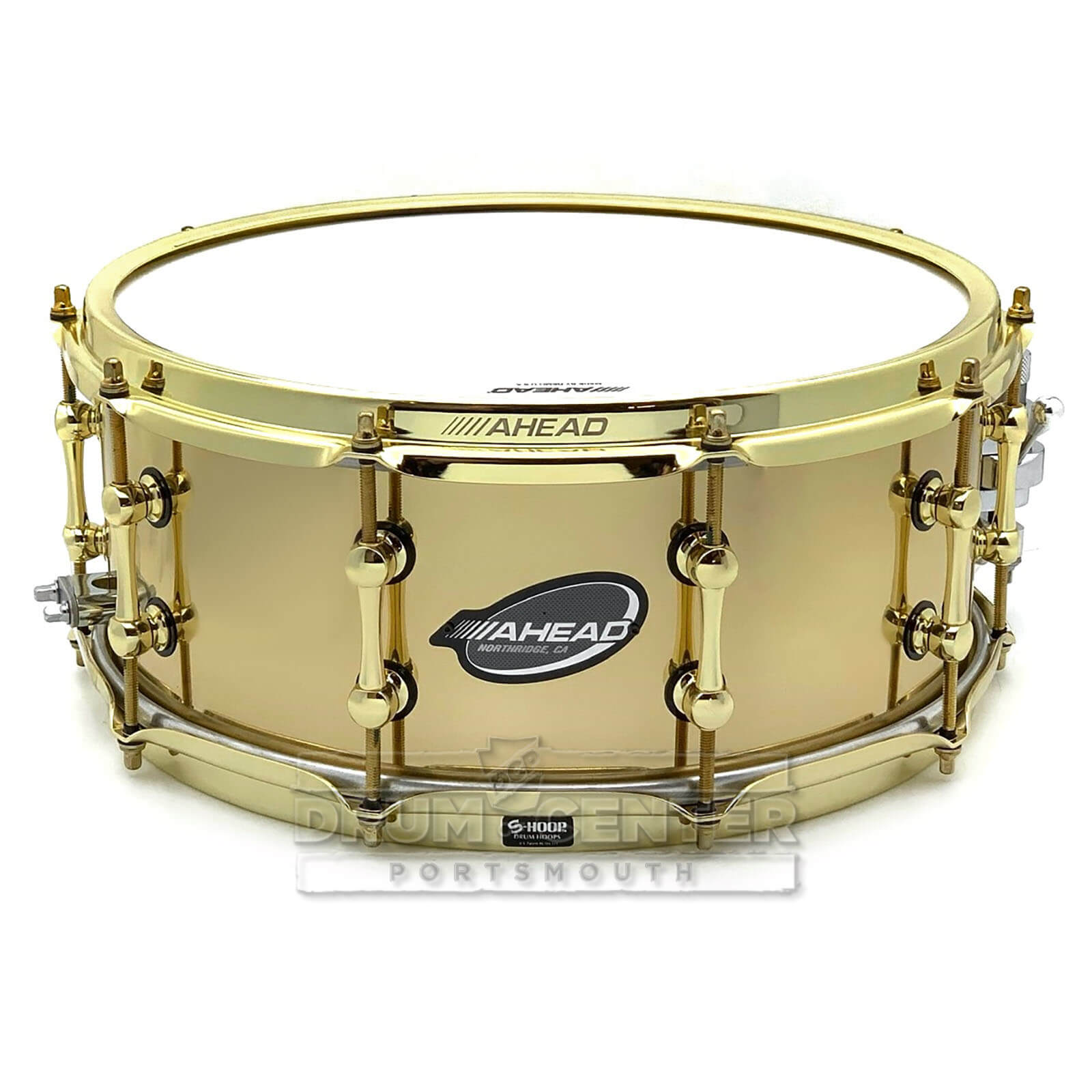 Ahead 3mm Cast Bell Brass Snare Drum 14x6 Polished w/Brass Hw & Trick Throw-Off - Drum Center Of Portsmouth