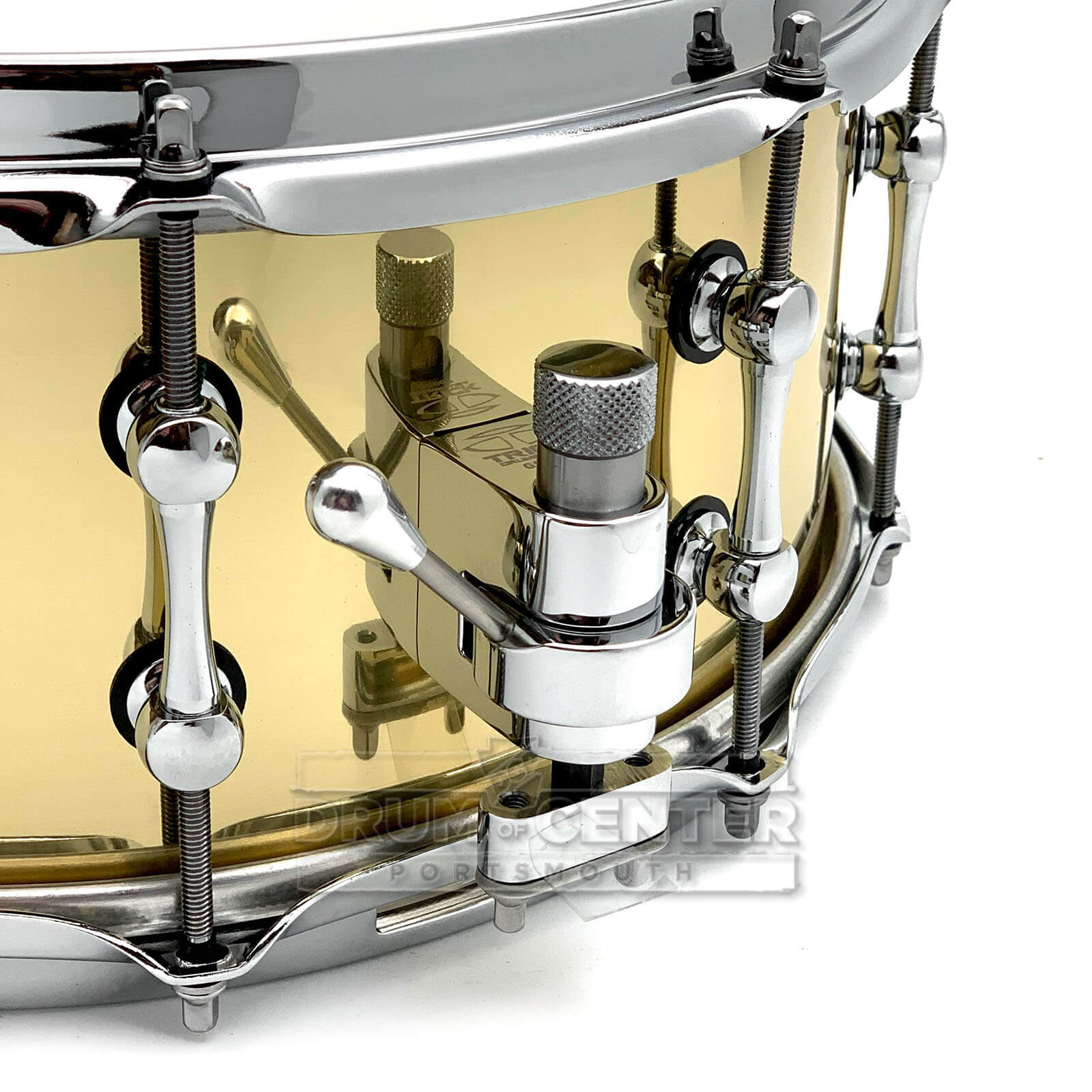 Ahead 3mm Cast Bell Brass Snare Dum 14x6 Polished w/Trick Throw-Off - Drum Center Of Portsmouth