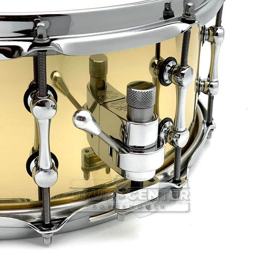 Ahead 3mm Cast Bell Brass Snare Dum 14x6 Polished w/Trick Throw-Off - Drum Center Of Portsmouth