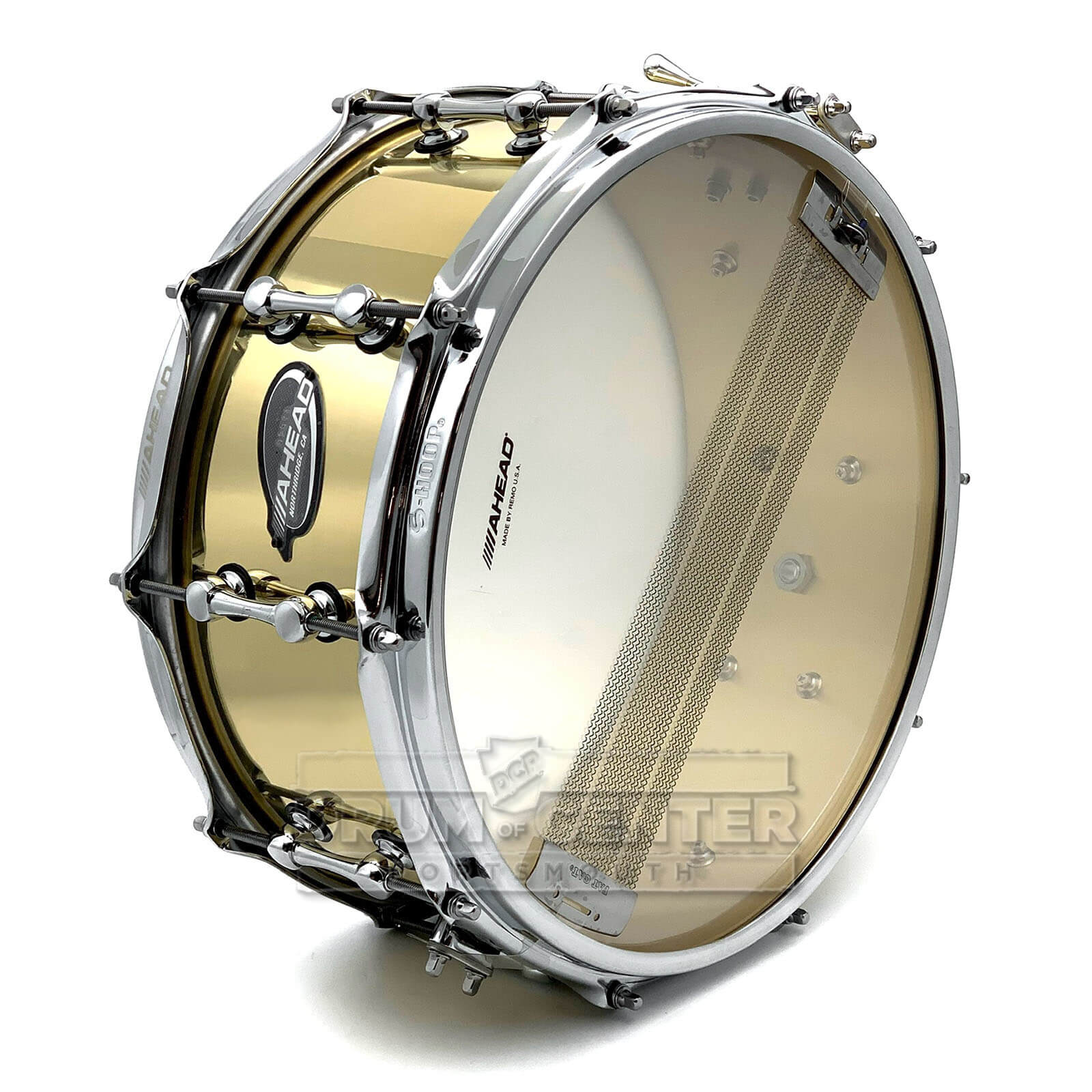 Ahead 3mm Cast Bell Brass Snare Dum 14x6 Polished w/Trick Throw-Off - Drum Center Of Portsmouth