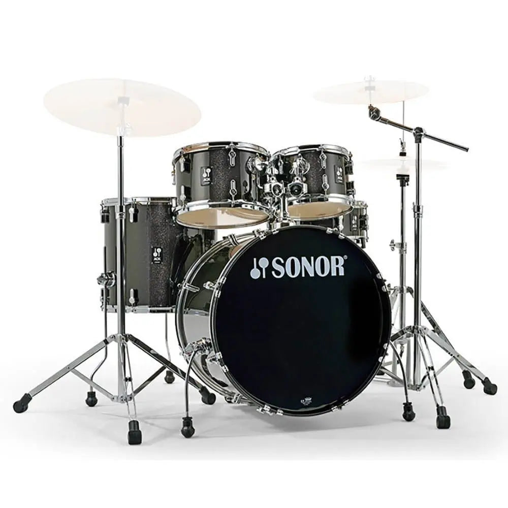 Sonor AQX Stage Drum Set w/Hardware Black Midnight Sparkle - Drum Center Of Portsmouth