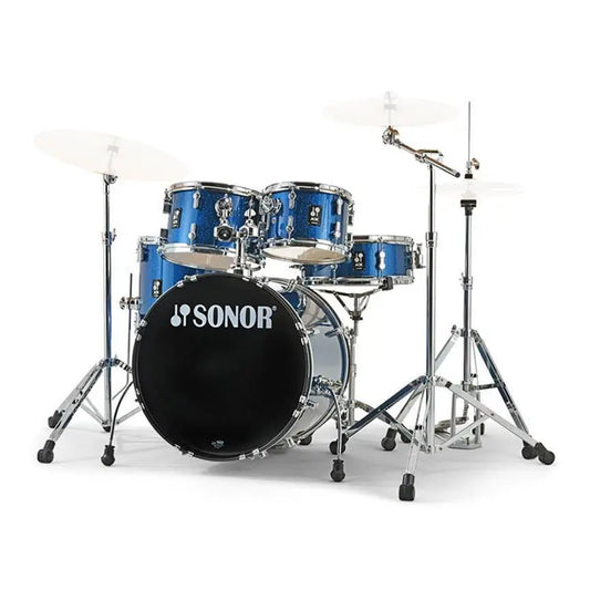 Sonor AQX Studio Drum Set w/Hardware Blue Ocean Sparkle - Drum Center Of Portsmouth