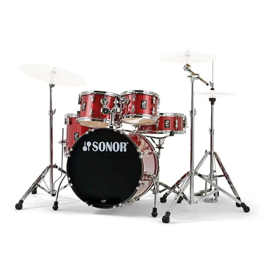 Sonor AQX Studio Drum Set w/Hardware Red Moon Sparkle - Drum Center Of Portsmouth
