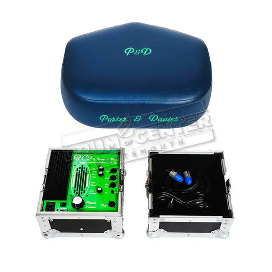 Porter & Davies BC2 Tactile Drum Monitor w/Extra-Wide Throne Top Navy Blue Vinyl - Drum Center Of Portsmouth
