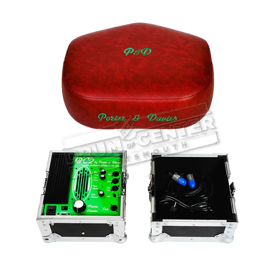 Porter & Davies BC2 Tactile Drum Monitor w/Extra-Wide Throne Top Antique Red Vinyl - Drum Center Of Portsmouth
